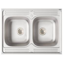 Berkfield Home Lucca Kitchen Cabinet with Double Basins in Smoked Oak Engineered Wood in Brown - thumbnail 8