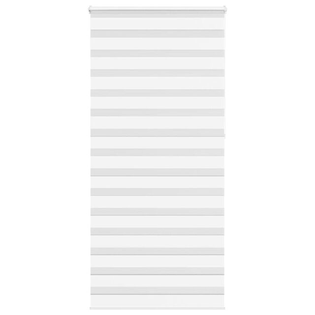 Berkfield Home Zebra Blind White 100x230 cm Fabric Width 95.9 cm Polyester - image 1