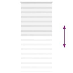 Berkfield Home Zebra Blind White 100x230 cm Fabric Width 95.9 cm Polyester - thumbnail 5