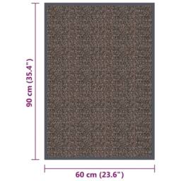 Berkfield Home Doormat Tufted 60x90 cm Dark Brown - thumbnail 5