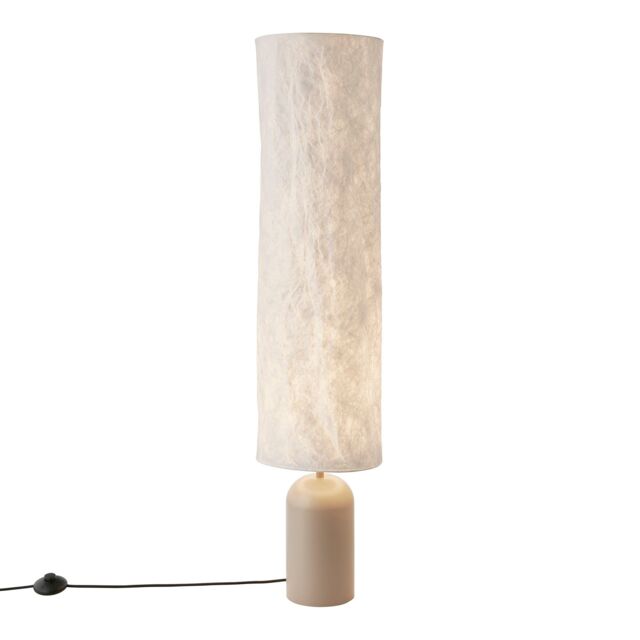 Nordlux Modern Indoor Floor Lamp Brown Tyvek E27 Crinkled Fabric - Mains Powered, IP20