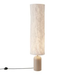 Nordlux Modern Indoor Floor Lamp Brown Tyvek E27 Crinkled Fabric - Mains Powered, IP20 - thumbnail 1
