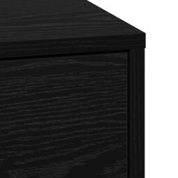 Berkfield Home Bedside Cabinet with LED Lights Black Oak Engineered Wood - thumbnail 9