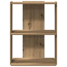 Berkfield Home Bookcase 3-Tier Artisan Oak 60x30x80 cm Engineered Wood in Brown - Size: 60 x 30 x 80 cm - thumbnail 4