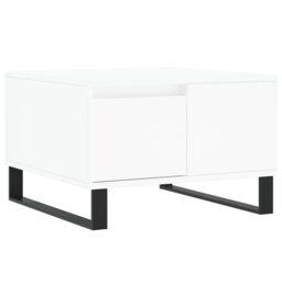Berkfield Home Coffee Table White 55x55x36.5 cm Engineered Wood - thumbnail 2