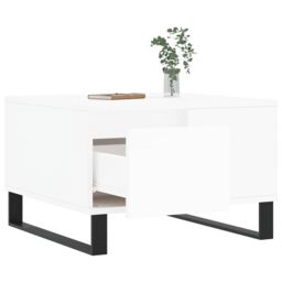 Berkfield Home Coffee Table White 55x55x36.5 cm Engineered Wood - thumbnail 4