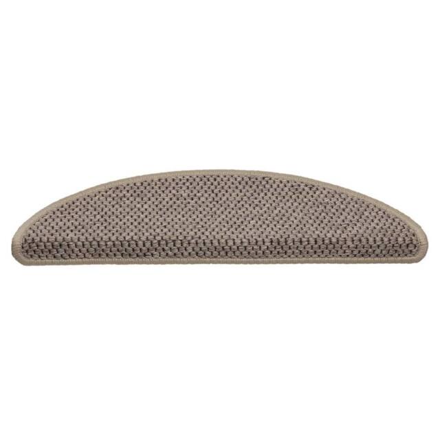 Berkfield Home Stair Mats Self-adhesive Sisal-Look 15 pcs 56x17x3 cm Dark Beige - Size: Medium - image 1