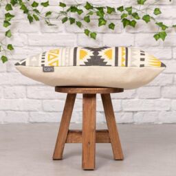 icon Indoor & Outdoor Aztec Print Waterproof Cushion, Ochre Yellow - Size: 43 cm x 43 cm - thumbnail 5