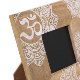 KDMD Elegant White Mango Wood Mandala Photo Frame for 10x15cm Photos in Brown - Size: 10x15 cm - thumbnail 2