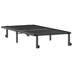 Berkfield Home Elegant Bed Frame without Mattress Foldable Black 90x200 cm Steel - thumbnail 8