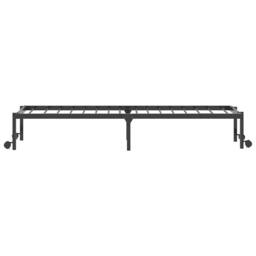 Berkfield Home Elegant Bed Frame without Mattress Foldable Black 90x200 cm Steel - thumbnail 7