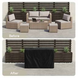 Home Discount Garden Vida Islay 6 Seater Rattan Set 'Already Assembled with Cover' in Natural - thumbnail 2