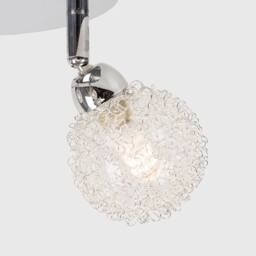 EONLION Fitting 3 Way Semi Flush Adjustable Lights Living Room Chrome Lamp in Clear - thumbnail 3
