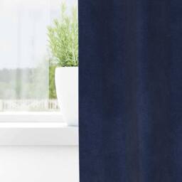 Berkfield Home Modern Blackout Curtains with Top Tape 2 pcs Dark Blue Velvet in Navy