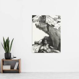 "Artery8 Tsar Nicholas II on the Russian Bear Holst Wall Art Poster Print in White - Size: W12"" x H16""" - thumbnail 4