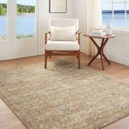 Livabliss Becki Owens Penny Vintage Beige Tan Traditional Vintage Boho Fringe Rug - Size: 160 cm x 215 cm - thumbnail 1