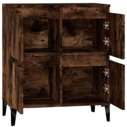Berkfield Home Sideboard Smoked Oak 60x35x70 cm Engineered Wood in Brown - Size: 60 x 35 x 70 cm - thumbnail 8