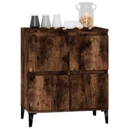 Berkfield Home Sideboard Smoked Oak 60x35x70 cm Engineered Wood in Brown - Size: 60 x 35 x 70 cm - thumbnail 4