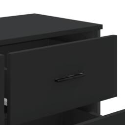 Berkfield Home Decorative Chest of Drawers Black 91x35.5x74.5 cm Engineered wood - thumbnail 8