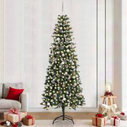 Berkfield Home Artificial Christmas Tree with 300 LEDs Green 96 x 96 x 240 cm