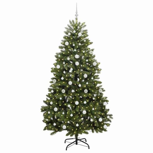 Berkfield Home Elegant Artificial Christmas Tree with Stand Green 210 cm PVC and - image 1