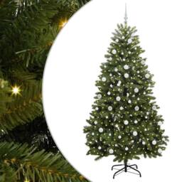 Berkfield Home Elegant Artificial Christmas Tree with Stand Green 210 cm PVC and - thumbnail 3