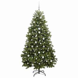 Berkfield Home Elegant Artificial Christmas Tree with Stand Green 210 cm PVC and - thumbnail 1