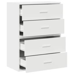 Berkfield Home Durable Cabinets with 2 Drawers 2 pcs White 60x31x40 cm Engineere - Size: 60 x 31 x 40 cm - thumbnail 5