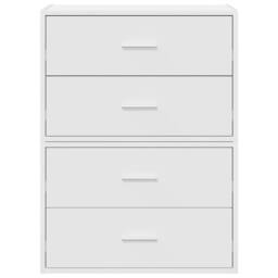 Berkfield Home Durable Cabinets with 2 Drawers 2 pcs White 60x31x40 cm Engineere - Size: 60 x 31 x 40 cm - thumbnail 4