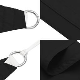 Berkfield Home Sunshade Sail Oxford Fabric Triangular 6x6x6 m Black - thumbnail 6