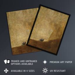 Artery8 El Perro The Drowning Dog Francisco Goya Framed Wall Art Print in Brown - Size: A4 - thumbnail 2