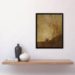 Artery8 El Perro The Drowning Dog Francisco Goya Framed Wall Art Print in Brown - Size: A4 - thumbnail 4