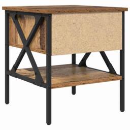 Berkfield Home Modern Bedside Tables 2 pcs Old Wood 40x42x45 cm Engineered Wood in Brown - Size: 40 x 42 x 45 cm - thumbnail 9