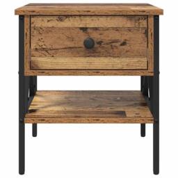 Berkfield Home Modern Bedside Tables 2 pcs Old Wood 40x42x45 cm Engineered Wood in Brown - Size: 40 x 42 x 45 cm - thumbnail 7