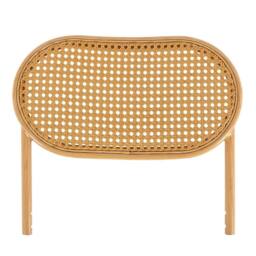 Nordara 6X Boho Dining Chairs Set Rattan Back Padded Seat Upholstered Cane in Beige - thumbnail 3