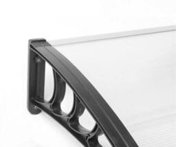 Gr8 Garden Door Canopy Porch Rain Protector Awning Lean-To Roof Shelter 80 X 240cm in Clear - Size: 80 X 240 cm - thumbnail 2