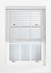 Furnished Grey Faux Wood Venetian Blind - 50mm Slats String Window Blinds for Home & Office - Size: 45 cm width x 150 cm drop - thumbnail 2