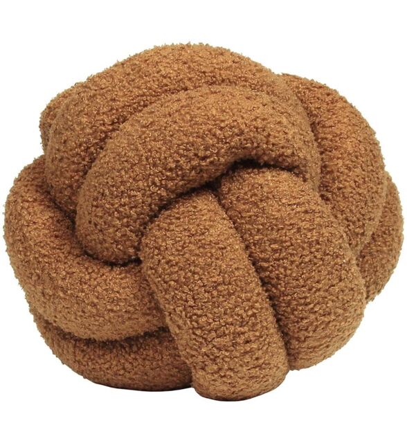 Furn Boucle Knot Fleece Cushion in Orange - image 1