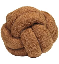 Furn Boucle Knot Fleece Cushion in Orange