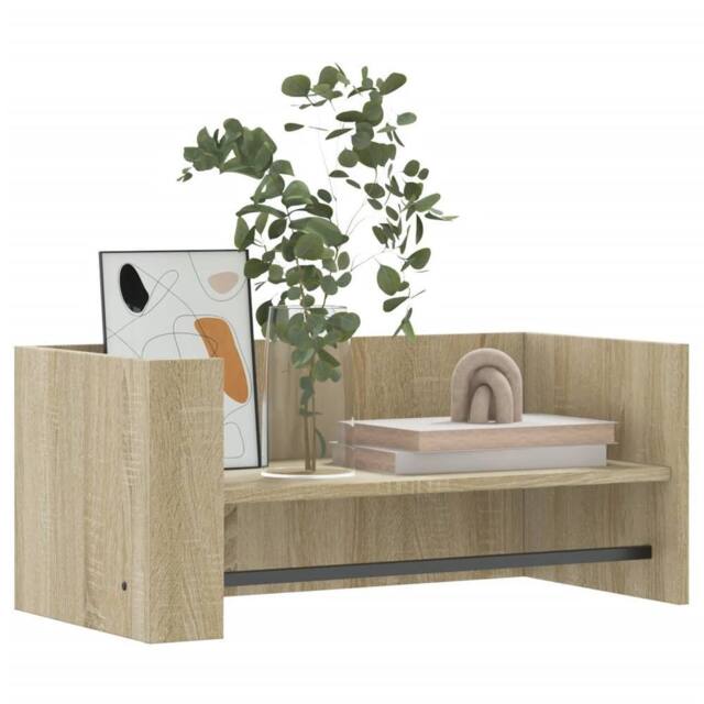 Berkfield Home Wall Shelf Sonoma Oak 70.5x35x30.5 cm Engineered Wood in Tan - image 1