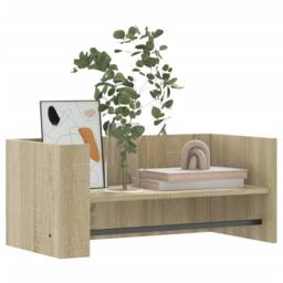 Berkfield Home Wall Shelf Sonoma Oak 70.5x35x30.5 cm Engineered Wood in Tan - thumbnail 1