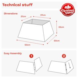 Christmas Village Square Rattan Christmas Tree Skirt - Natural in Light Beige - Size: 1 Pack - thumbnail 8