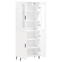 Berkfield Home Highboard White 69.5x34x180 cm Engineered Wood - thumbnail 4