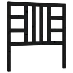 Berkfield Home Bed Headboard Black 81x4x100 cm Solid Wood Pine - Size: 81 x 4 x 100 cm