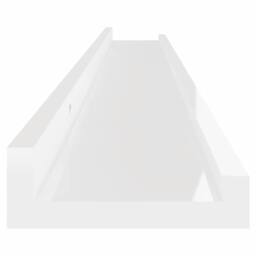 Berkfield Home Decorative Wall Shelves 2 pcs High Gloss White 100x9x3 cm - Size: 100 x 9 x 3 cm - thumbnail 7