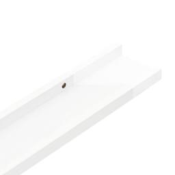 Berkfield Home Decorative Wall Shelves 2 pcs High Gloss White 100x9x3 cm - Size: 100 x 9 x 3 cm - thumbnail 8