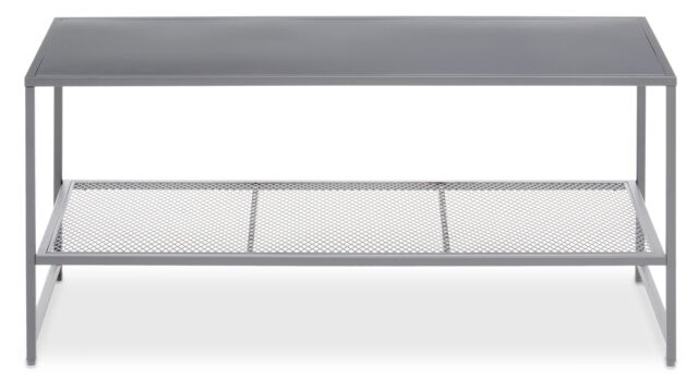 Orsina Convenient Black Metal Coffee Table, Sleek Coffee Table For Livingroom, Industrial Design Decorative Table in Grey - image 1