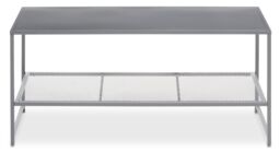 Orsina Convenient Black Metal Coffee Table, Sleek Coffee Table For Livingroom, Industrial Design Decorative Table in Grey - thumbnail 1