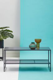 Orsina Convenient Black Metal Coffee Table, Sleek Coffee Table For Livingroom, Industrial Design Decorative Table in Grey - thumbnail 3