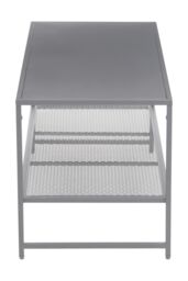 Orsina Convenient Black Metal Coffee Table, Sleek Coffee Table For Livingroom, Industrial Design Decorative Table in Grey - thumbnail 2